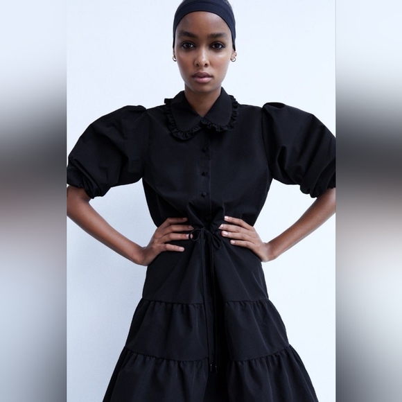 New Zara Poplin Mini Dress - 4387/263 - Picture 7 of 13